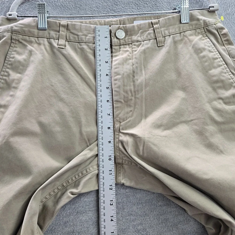 Bonobos Men Pants 34x34 Beige Straight‎ Pockets Flat Front Mid Rise Cotton